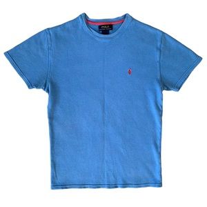 POLO ralph lauren blue/ pink thermal short sleeve t-shirt